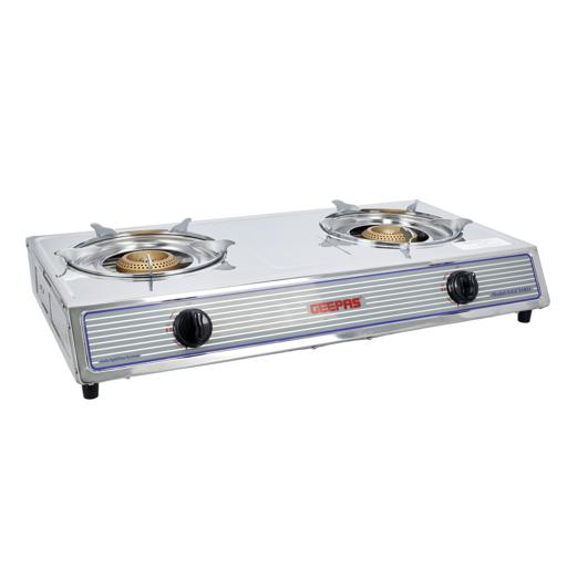 display image 5 for product Stainless Steel Gas Cooker, Save Gas 60%, GGC31031 - Stainless Steel Body, Automatic Ignition System, Cast Iron Burner, High-Quality Electroplated Pan Support