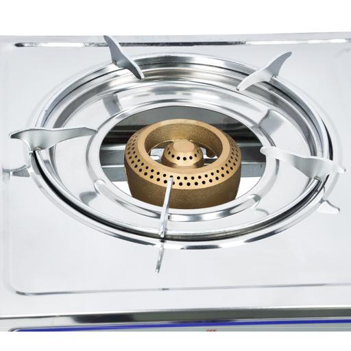 display image 7 for product Stainless Steel Gas Cooker, Save Gas 60%, GGC31031 - Stainless Steel Body, Automatic Ignition System, Cast Iron Burner, High-Quality Electroplated Pan Support