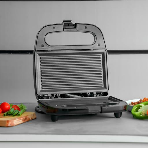 display image 7 for product Portable Powerful 700W 2 Slice Grill Maker with Non-Stick Plates GGM6001 Geepas