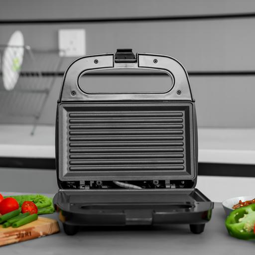 display image 10 for product Portable Powerful 700W 2 Slice Grill Maker with Non-Stick Plates GGM6001 Geepas