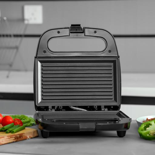 display image 5 for product Portable Powerful 700W 2 Slice Grill Maker with Non-Stick Plates GGM6001 Geepas