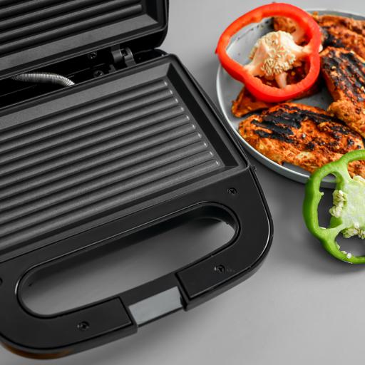 display image 4 for product Portable Powerful 700W 2 Slice Grill Maker with Non-Stick Plates GGM6001 Geepas