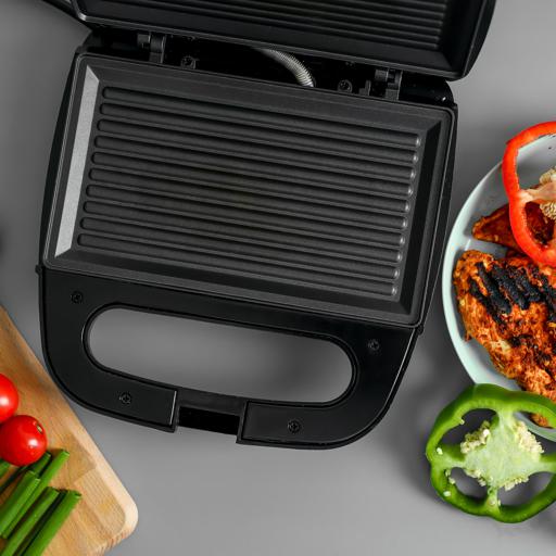 display image 13 for product Portable Powerful 700W 2 Slice Grill Maker with Non-Stick Plates GGM6001 Geepas