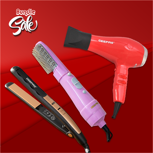 Shop and ship, Shop now 3-in-1 Grooming Combo with Hair Styler, Dryer & Straightener  online shopping Bahrain