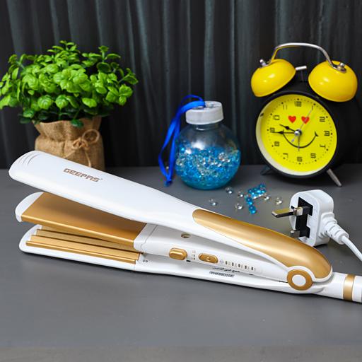 display image 5 for product Geepas 2 In 1 Ceramic Hair Straightener -  Neo Wave, Auto Adjustable Temperature &  360 Degree Swivel Cord | Ideal for Long & Short Hairs | 2 Years Warranty