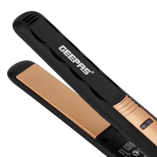 display image 20 for product Geepas Hair Straightener With Ceramic Plates, Gold And Black
