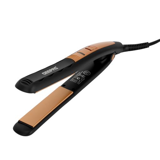 display image 15 for product Geepas Hair Straightener With Ceramic Plates, Gold And Black