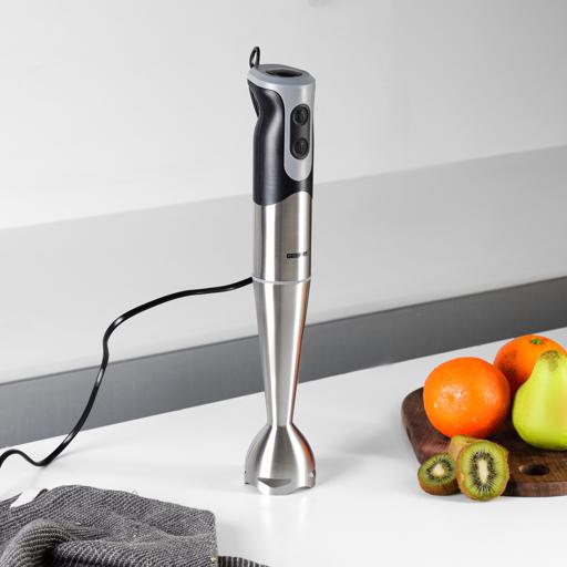 display image 3 for product Geepas 700W Stainless Steel Hand Blender - 2 Speed Powerful Motor with Stainless Steel Blade & Removable Stick | Ideal for Smoothies, Shakes, Baby Food, & Fruits