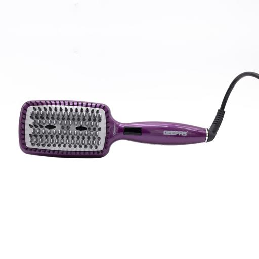 Geepas Ceramic Hair Brush 50W - Digital Temperature Control with Instant Heat Up to 230°C |Fine Bristle for Hair Care | Easy to Clean |Ideal for Short & Long Hairs hero image