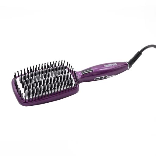 display image 9 for product Geepas Ceramic Hair Brush 50W - Digital Temperature Control with Instant Heat Up to 230°C |Fine Bristle for Hair Care | Easy to Clean |Ideal for Short & Long Hairs