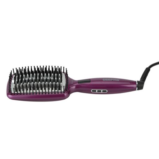 display image 15 for product Geepas Ceramic Hair Brush 50W - Digital Temperature Control with Instant Heat Up to 230°C |Fine Bristle for Hair Care | Easy to Clean |Ideal for Short & Long Hairs