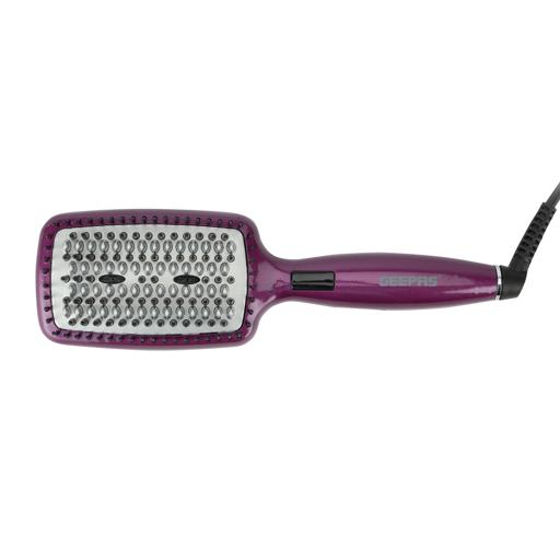 display image 14 for product Geepas Ceramic Hair Brush 50W - Digital Temperature Control with Instant Heat Up to 230°C |Fine Bristle for Hair Care | Easy to Clean |Ideal for Short & Long Hairs