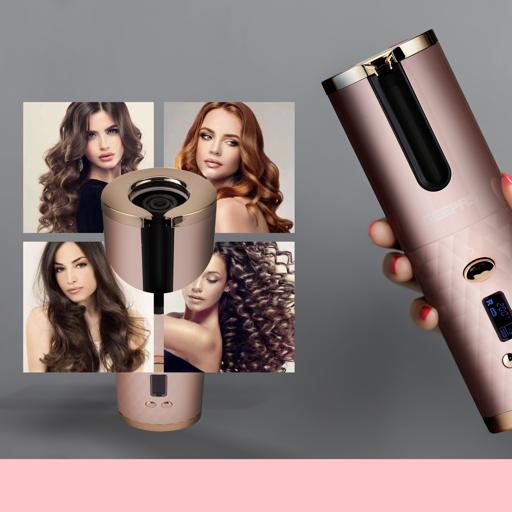 display image 5 for product Geepas Wireless Automatic Hair Curler - Portable Electric Rotating with Heat Isolating Chamber, Temperature Control & Timer Settings | 2 Years Warranty