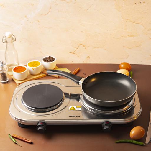 display image 1 for product Stainless Steel Double Hot Plate 2500W