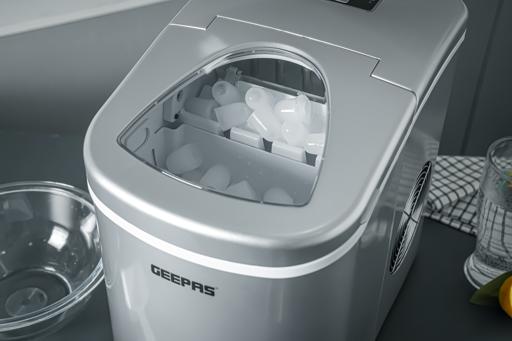 Geepas Ice Cube Maker, Two Sizes, Produces 12kg Ice in 24 Hours