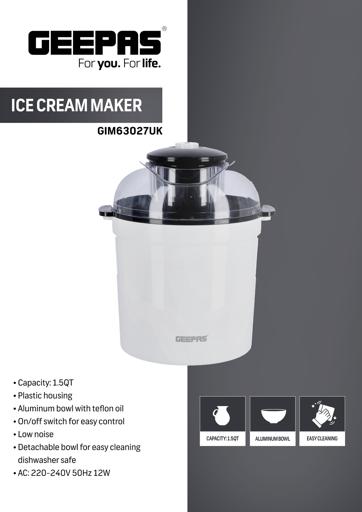 ice cream, sorbet, frozen yogurt maker 1.5qt - Whisk