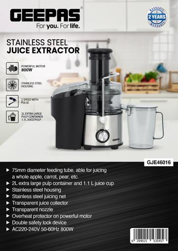 800W Full Apple Juice Extractor - Stainless Steel