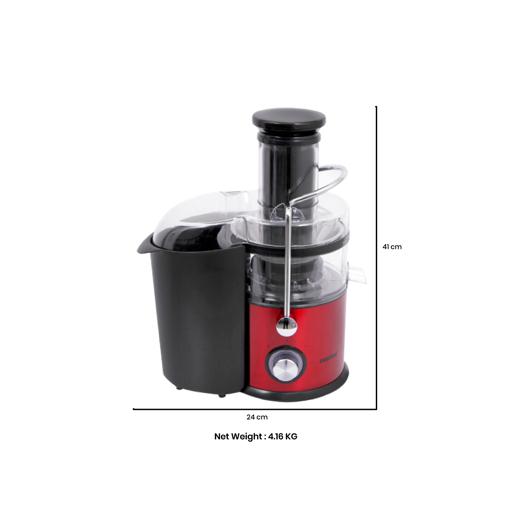 display image 10 for product Geepas GJE5437 800W Centrifugal Juicer - 2.2 L Pulp Container Machine Juice Extractor with 75MM Wide Mouth | 2 Speed, Stainless Steel Body, Non-Slip Feet