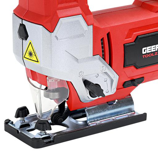 display image 3 for product Geepas GJS0800 Jigsaw -  0-3000SPM Cutting in Wood 100mm Metal, 10mm | Multi-Functional Cutter Variable Speed Dial (0-3) Cutting Angle & Trigger Lock