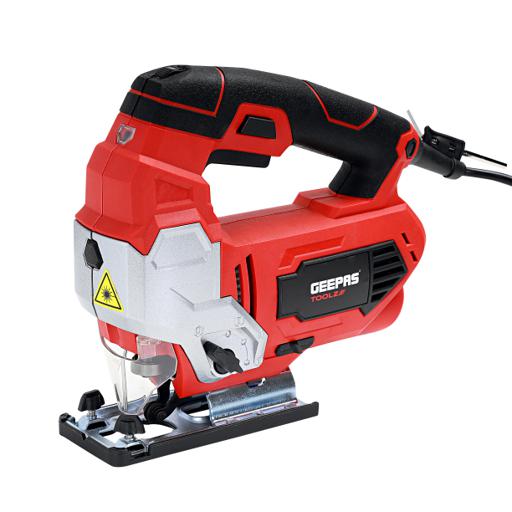 Geepas GJS0800 Jigsaw -  0-3000SPM Cutting in Wood 100mm Metal, 10mm | Multi-Functional Cutter Variable Speed Dial (0-3) Cutting Angle & Trigger Lock hero image
