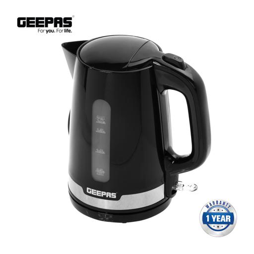 display image 1 for product Geepas 2200W 1.7L Electric Kettle With Bpa Free Plastic & Removable Filter & On/Off Switch