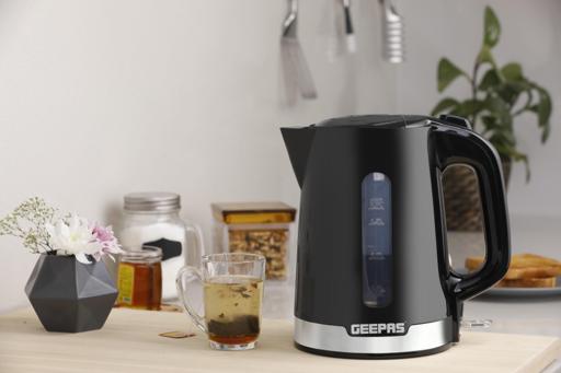 display image 2 for product Geepas 2200W 1.7L Electric Kettle With Bpa Free Plastic & Removable Filter & On/Off Switch