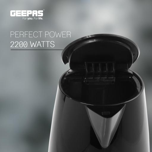 display image 4 for product Geepas 2200W 1.7L Electric Kettle With Bpa Free Plastic & Removable Filter & On/Off Switch