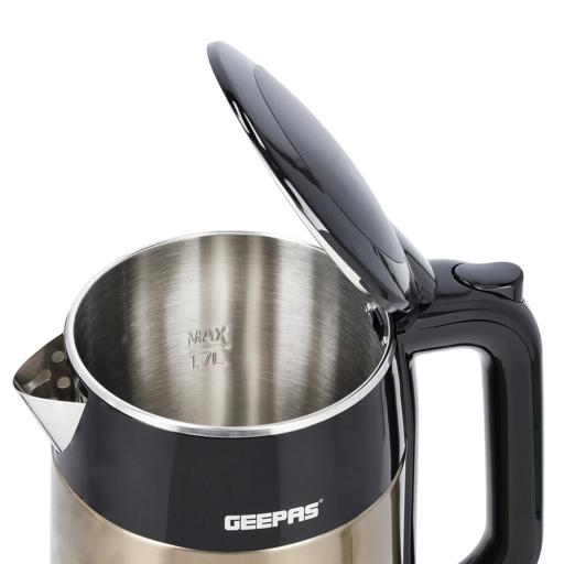 Geepas 0.5L Electric Kettle 1000W - Portable Design Stainless Steel Body, On/Off Indicator with Auto Cut Off, Fast Boil water, Milk, Coffee, Tea