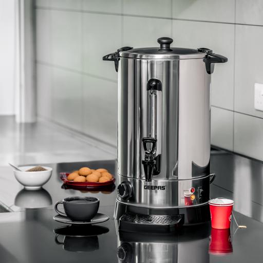 display image 2 for product Stainless Steel Electric Kettle, 15L Tap Kettle, GK5219 | Hot Water Dispenser with Automatic Temperature Control | Indicator Lights | Perfect for Tea, Coffee, Soup