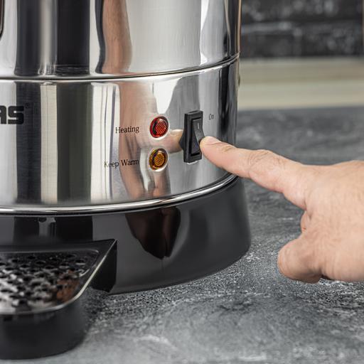 display image 3 for product Stainless Steel Electric Kettle, 15L Tap Kettle, GK5219 | Hot Water Dispenser with Automatic Temperature Control | Indicator Lights | Perfect for Tea, Coffee, Soup