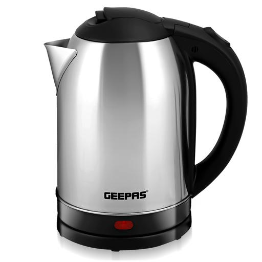 display image 28 for product Geepas 1.8L Electric Kettle - Stainless Steel  Kettle| Auto Shut-Off & Boil-Dry Protection | Heats up Quickly Water, Tea & Coffee Maker - 2 Year Warranty