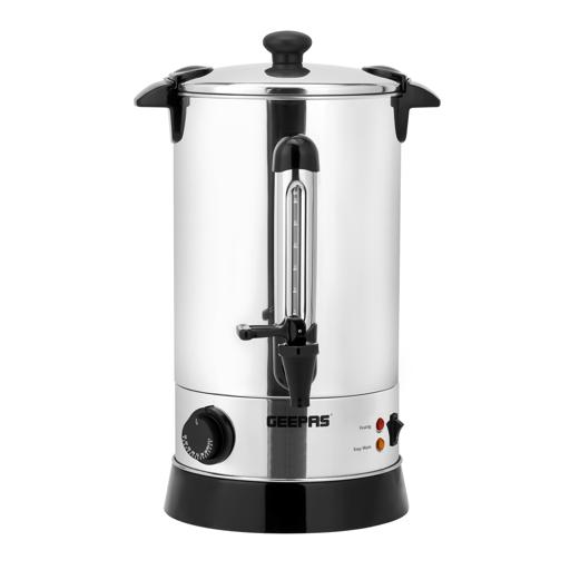 Geepas 10L Water Boiler 1650W - Auto & Reset Thermostat with High Energy Efficient | Stainless Steel Body | Perfect for Hotels, Home, Hospitals | 2 Years Warranty hero image