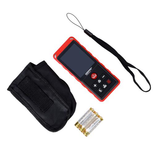 display image 1 for product Laser Distance Meter, 40m Laser Measurement Tool, GLDM040 | LCD Laser Distance Meters with Pythagorean Mode, Measure Distance, Area and Volume | IP54 Protection | 6 Languages