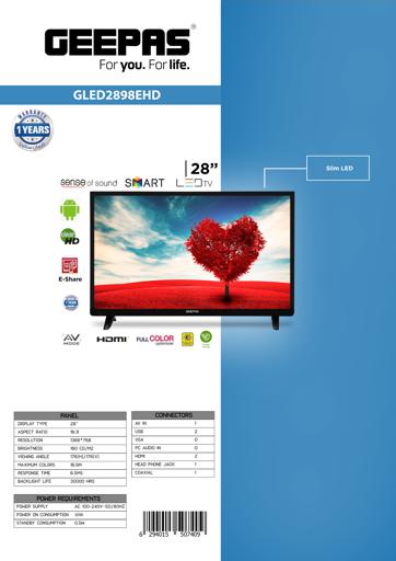 display image 9 for product Geepas Clear Hd Led Tv, 28