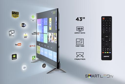 display image 7 for product 43" Smart LED TV, TV with Remote Control, GLED4328SXHD | HDMI & USB Ports, Head Phone Jack, PC Audio In | Wi-Fi, Android 9.0 with E-Share | YouTube, Netflix, Amazon Prime
