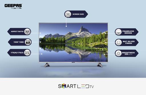 display image 8 for product 43" Smart LED TV, TV with Remote Control, GLED4328SXHD | HDMI & USB Ports, Head Phone Jack, PC Audio In | Wi-Fi, Android 9.0 with E-Share | YouTube, Netflix, Amazon Prime