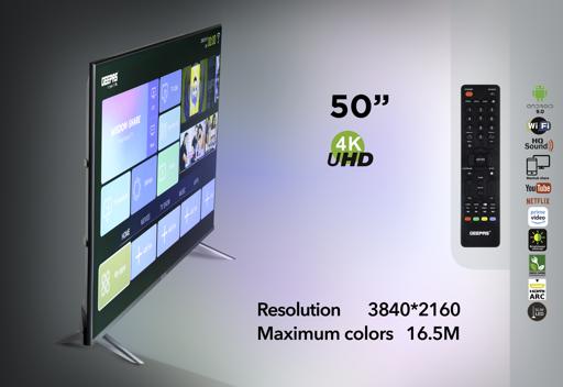 display image 3 for product 50" Smart LED TV, TV with Remote Control, GLED5028SEFHD | HDMI & USB Ports, Head Phone Jack, PC Audio In | Wi-Fi, Android 9.0 with E-Share | YouTube, Netflix, Amazon Prime