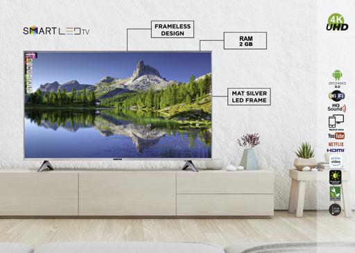 display image 3 for product 55" Smart LED TV, TV with Remote Control, GLED5508SFHD | HDMI & USB Ports, Head Phone Jack, PC Audio In | Wi-Fi, Android 9.0 with E-Share | YouTube, Netflix, Amazon Prime