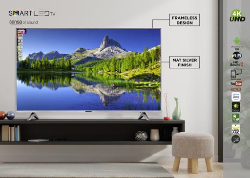 display image 4 for product 65" Smart LED TV, TV with Remote Control, GLED6538SEUHD | HDMI & USB Ports, Head Phone Jack, PC Audio In | Wi-Fi, Android 9.0 with E-Share | YouTube, Netflix, Amazon Prime
