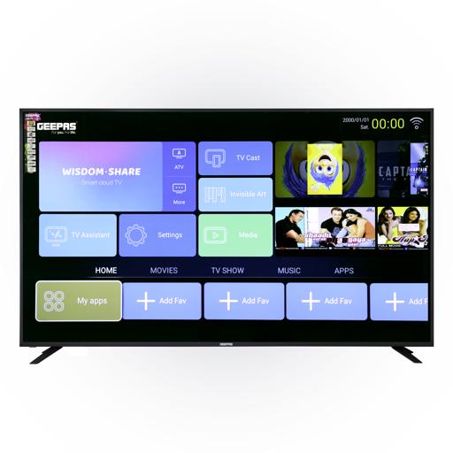 75" Smart LED TV, TV with Remote Control, GLED7520SEUHD | HDMI & USB Ports, Head Phone Jack, PC Audio In | Wi-Fi, Android 9.0 with E-Share | YouTube, Netflix, Amazon Prime hero image