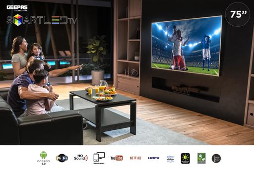 display image 3 for product 75" Smart LED TV, TV with Remote Control, GLED7520SEUHD | HDMI & USB Ports, Head Phone Jack, PC Audio In | Wi-Fi, Android 9.0 with E-Share | YouTube, Netflix, Amazon Prime