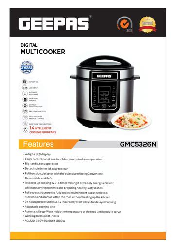 Multi cooker with online temperature control