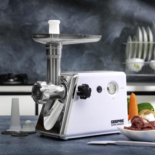 display image 1 for product 8-in-1 Meat Grinder, Grinder with Reverse Function, GMG765 | Meat Mincer, Sausage Grinder, 3 Metal Cutting Blade | Multifunction Meat Mincer for Home Kitchen Commercial Use