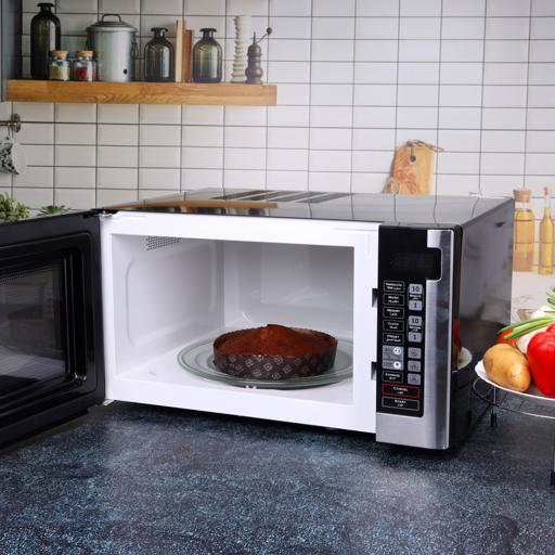 display image 3 for product Geepas GMO1898 45L Digital Microwave Oven - 1500W Multiple Cooking Menus with Arabic Control Panel |Reheating & Defrost Function|Handle door, Digital Controls