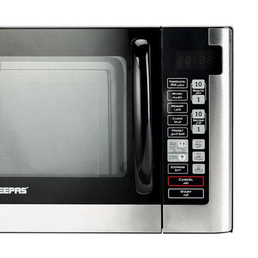 display image 16 for product Geepas GMO1898 45L Digital Microwave Oven - 1500W Multiple Cooking Menus with Arabic Control Panel |Reheating & Defrost Function|Handle door, Digital Controls