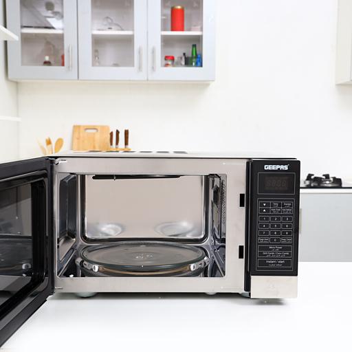 display image 3 for product Geepas GMO2706CB 25L Digital Microwave Oven - 1400W Microwave Oven |Multiple Cooking Menus |Reheating, Defrost & Grill Function|270mm Turntable Glass