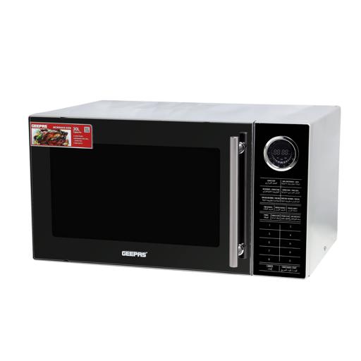 display image 0 for product Geepas GMO2706CB 30L Digital Microwave Oven - 1400W Microwave Oven |Multiple Cooking Menus |Reheating, Defrost & Grill Function|270mm Turntable Glass