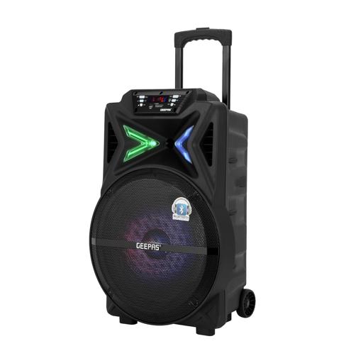 display image 19 for product Geepas GMS11131 Rechargeable Trolley Bluetooth Speaker - Wireless Microphones, Rechargeable Battery |Karaoke DJ Speaker |Trolley Handle, USB & Auxiliary Inputs