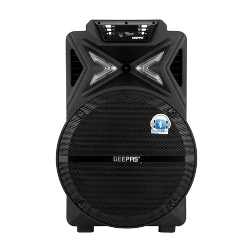 display image 10 for product Geepas GMS11131 Rechargeable Trolley Bluetooth Speaker - Wireless Microphones, Rechargeable Battery |Karaoke DJ Speaker |Trolley Handle, USB & Auxiliary Inputs