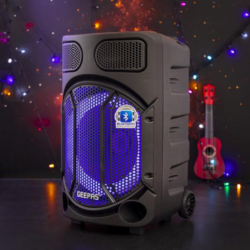 display image 7 for product Portable and Rechargeable Speaker, Remote Control, GMS11167 | BT/FM/USB/SD Card/ TWS | Speaker with LED Disco Light, Wireless MIC & AUX Input